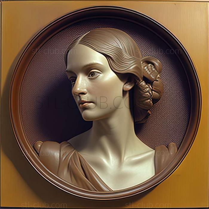 3D model William McGregor Paxton American artist (STL)